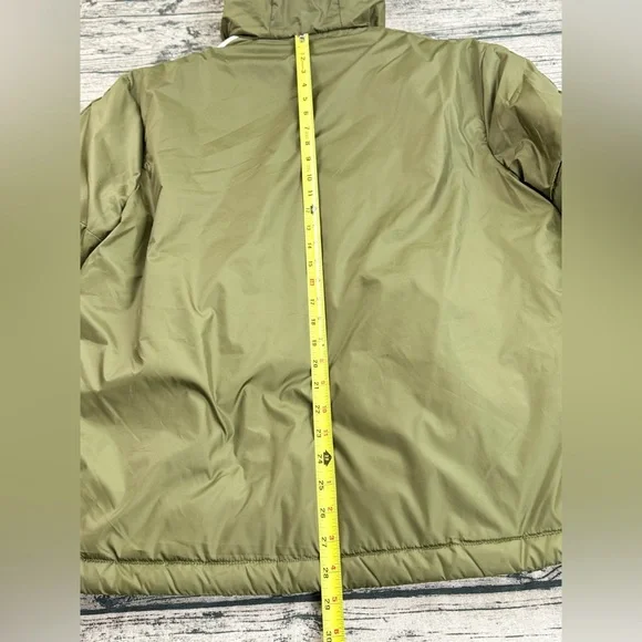 Adidas Men's Essentials Insulated Hooded Jacket, Size Large, Olive Green